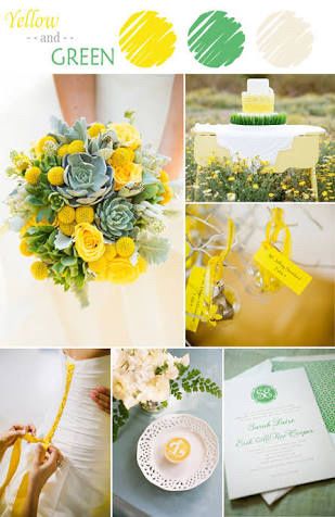 Combinaciones de colores en amarillo y toques de verde - 7