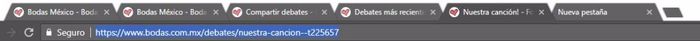Buscas el debate y copias el link
