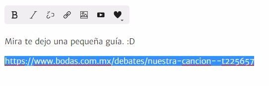 Lo pegas en la caja de comentarios y seleccionas el link