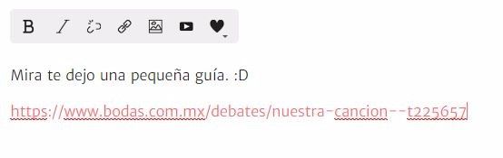 Y cuando se pone en rosa es porque ya trae el hipervínculo al link :D