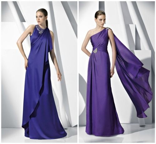vestidos tonos morados