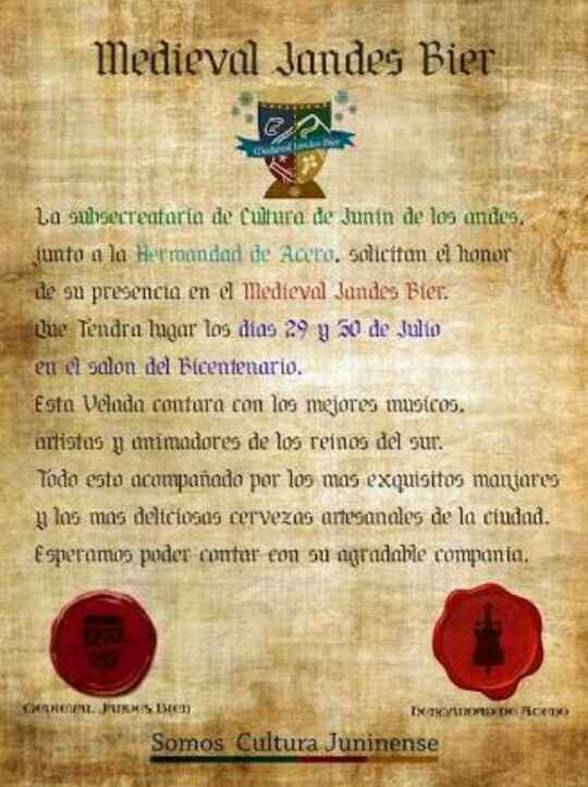 Invitaciones: tema medieval - 1