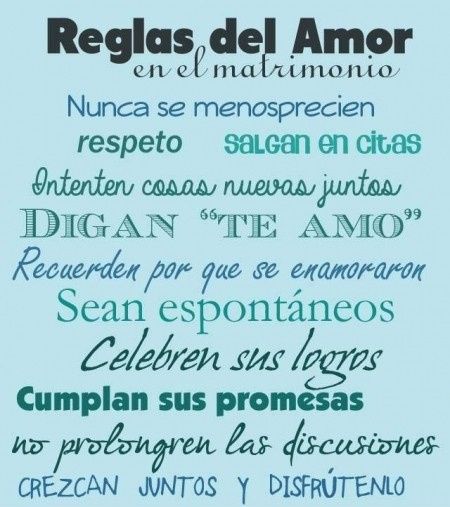 Reglas del amor en el matrimonio