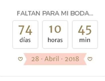 ¡Escribe los días que faltan para tu boda! 1