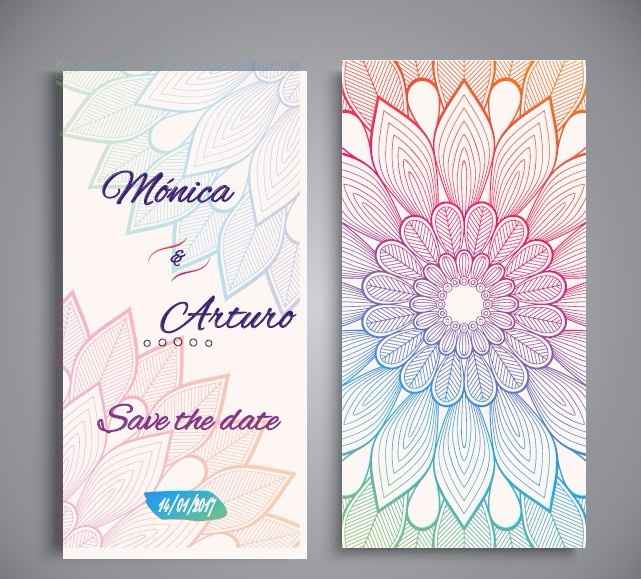 Save the date mandalas hindúes