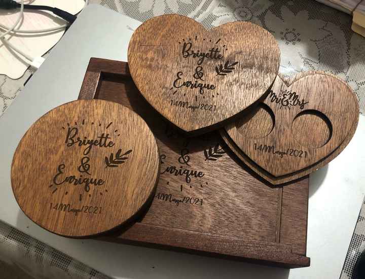 Cajita para anillo, arras & lazo - 1