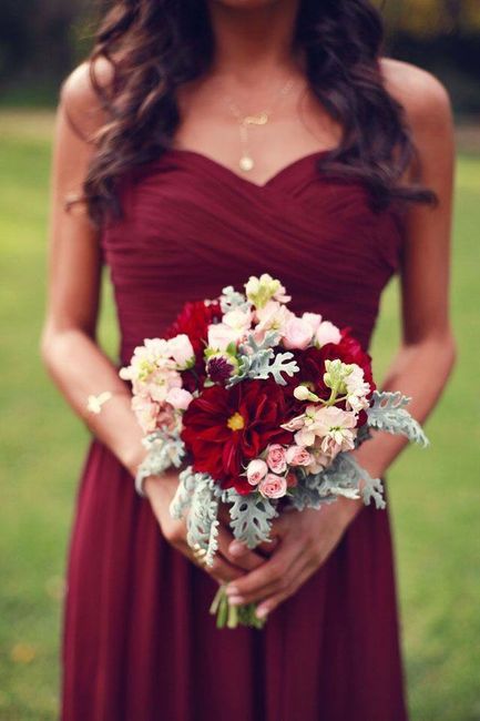 Vestidos marsala para las damas - 1