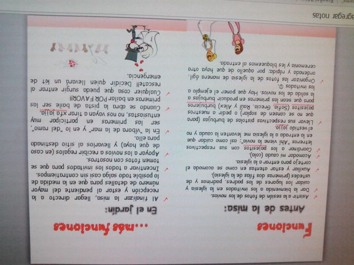 Interior invitación damas