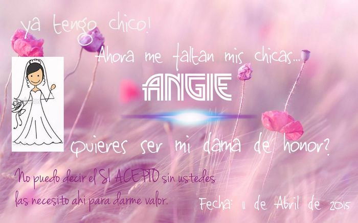 Invitacion dama de honor
