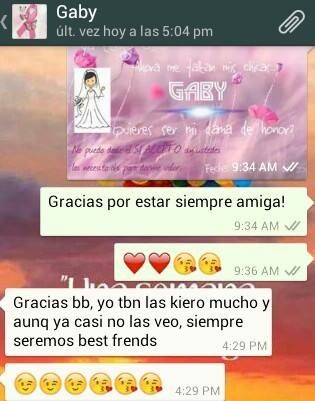 Respuesta Dama de honor