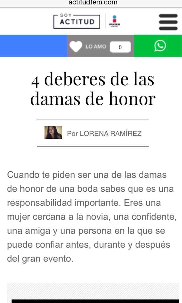 Deberes de una dama de honor 👰🏼👏🏻 - 1