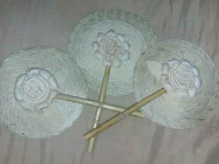 abanicos de hoja de elote