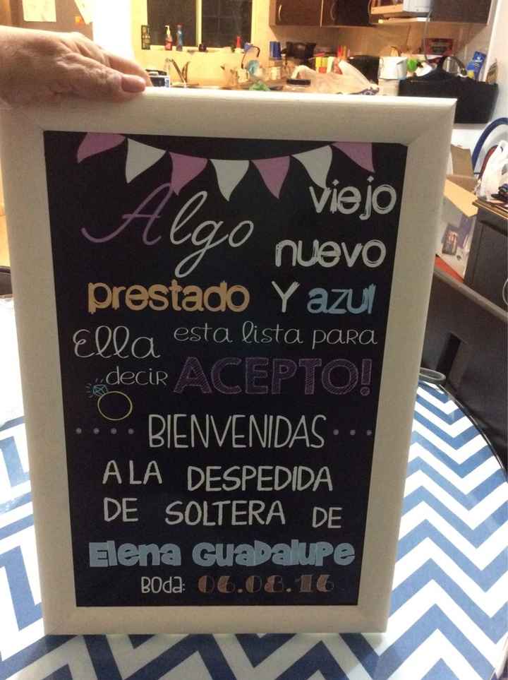 Pizarra para despedida de soltera - 1