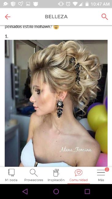 Peinados estilo Mohawk para la boda - 2