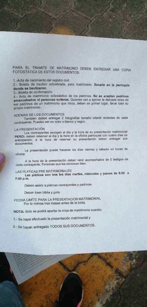 Tramites de boda. - 1