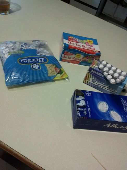 el contenido de las bolsas