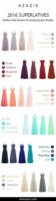 Ideas color vestidos de dama - 1