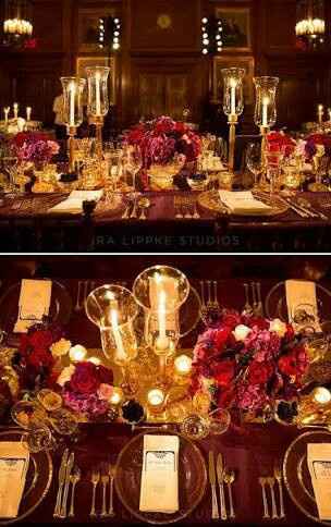 "combinaciones en colores tinto y dorado" - 5