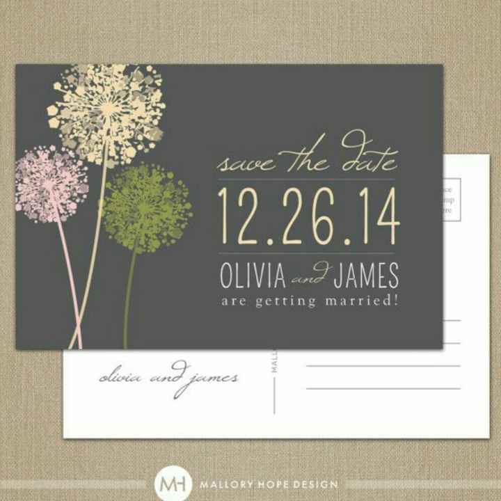 Save the date sin fotografías. - 2