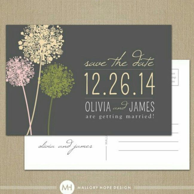 Save the date sin fotografías. - 2