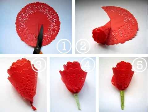 rosa de papel
