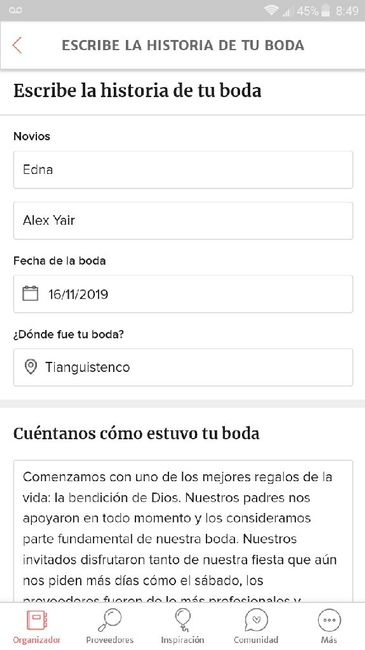Reseña de la boda - 1