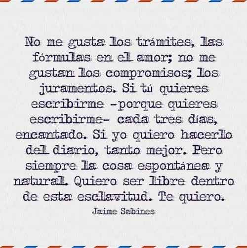 te quiero con libertad