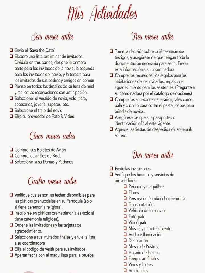 A seis meses de la boda