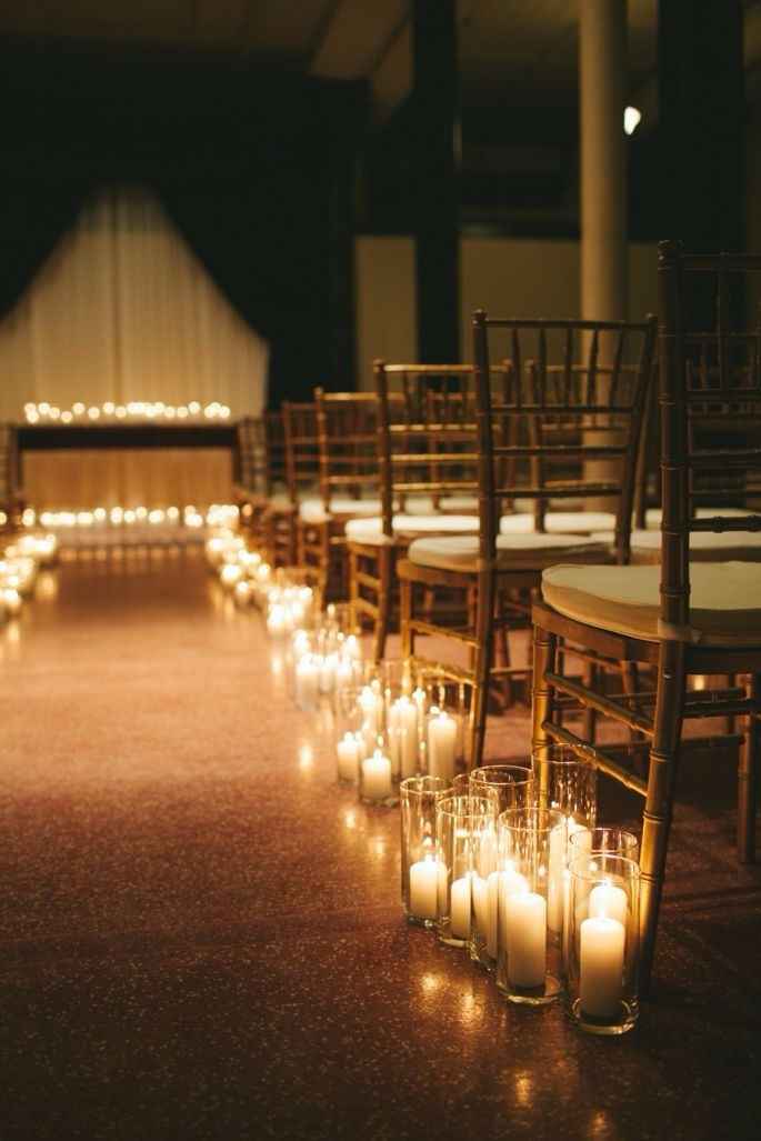 8 maneras creativas de decorar el pasillo de la ceremonia de boda