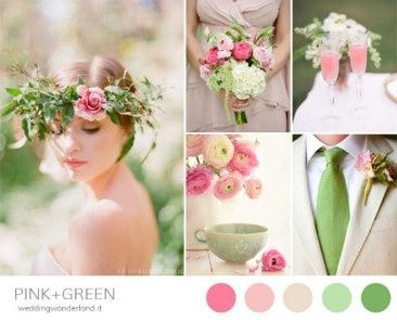 Verde menta y rosa