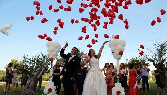 Globos en boda