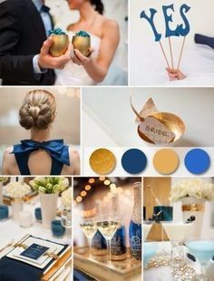 AZUL Y DORADO