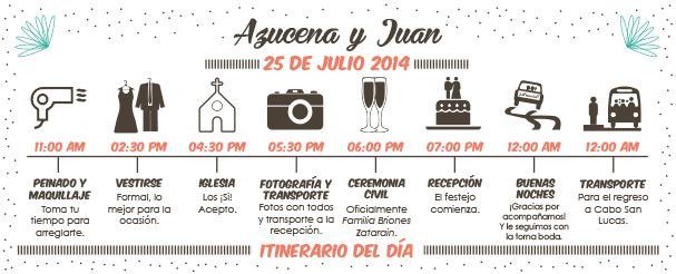 Itinerario de boda 3