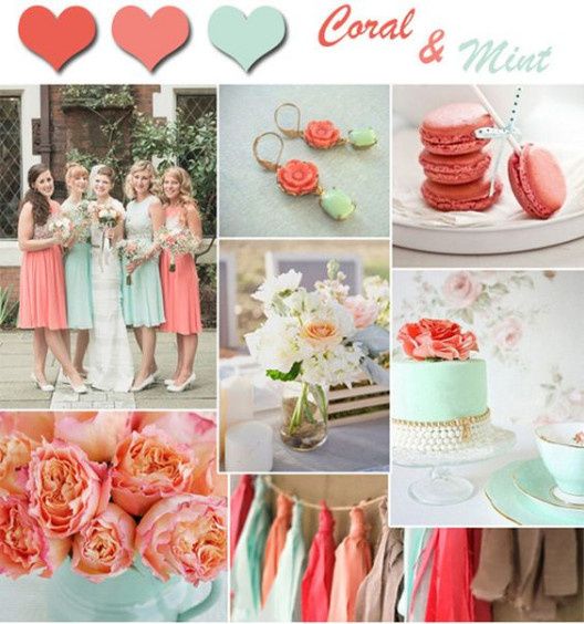 Coral y menta