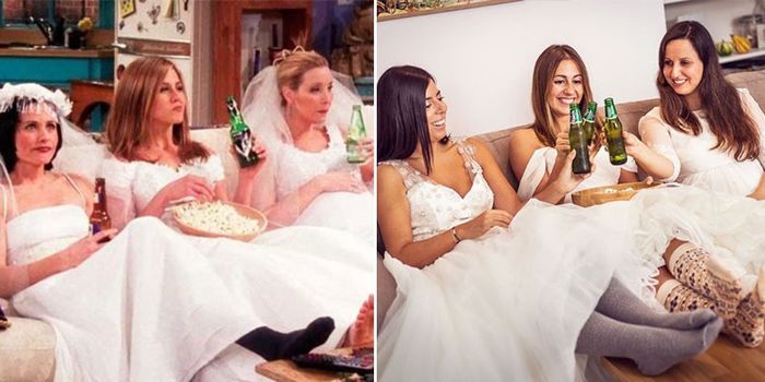 Se vuelven a vestir de novia como en Friends 1