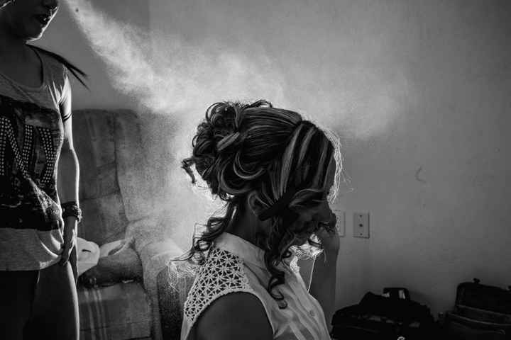 la tradicional foto con el spray jeje