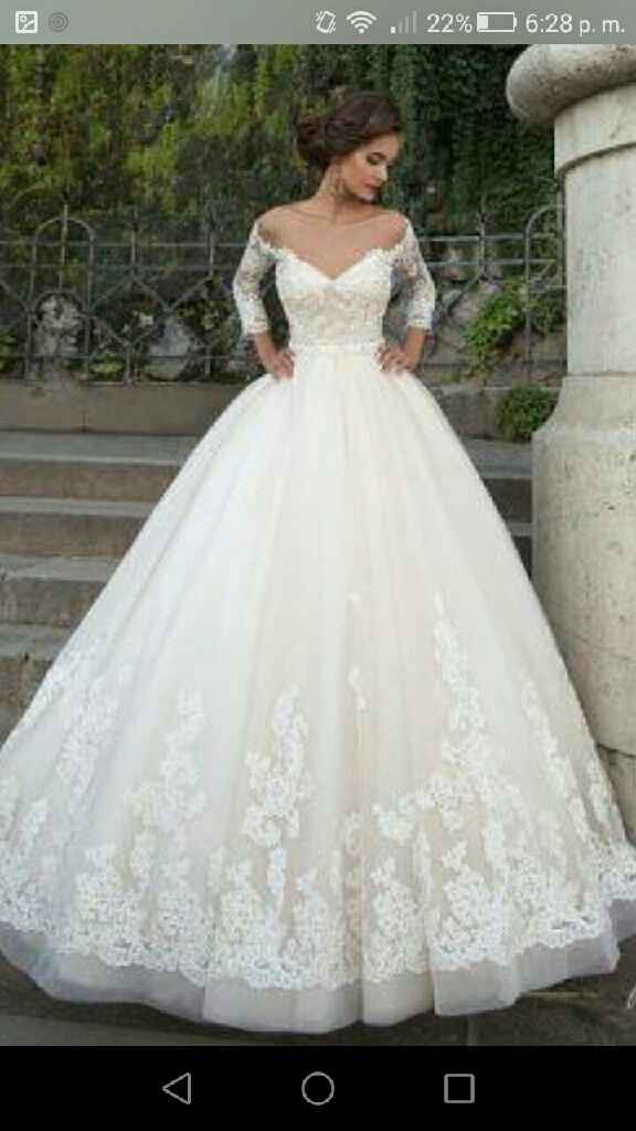 Vestido de novia corte princesa ❤ - 1