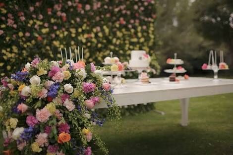 Mesa de honor de boda en jardin - 3