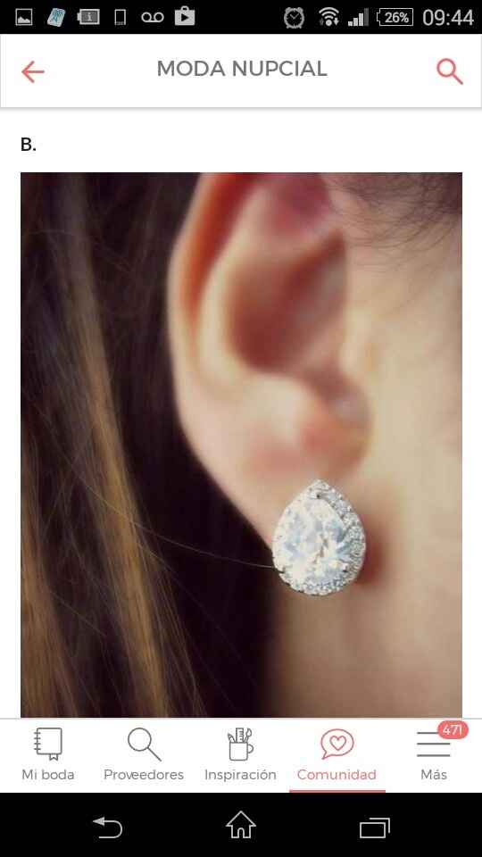 Aretes de novia ¿discretos o atrevidos? - 1