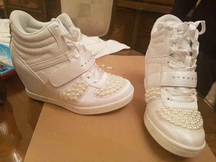 Tennis para novia decorados por mi misma - 2