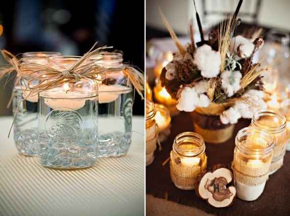 centros de mesa con velas