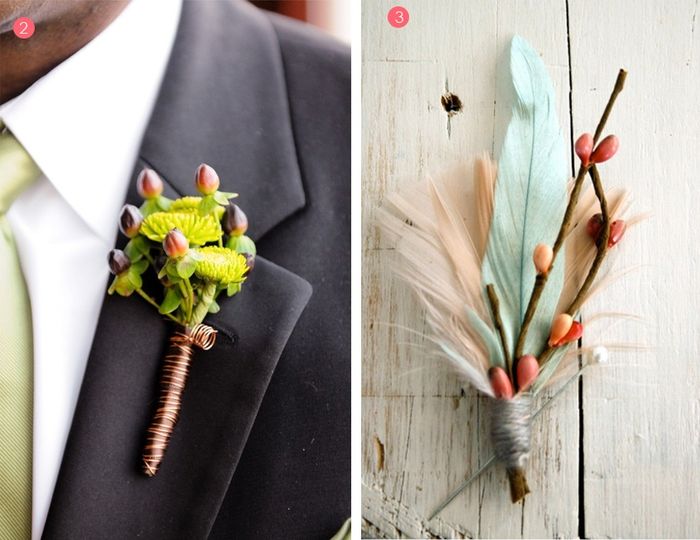 Boutonnieres para el novio