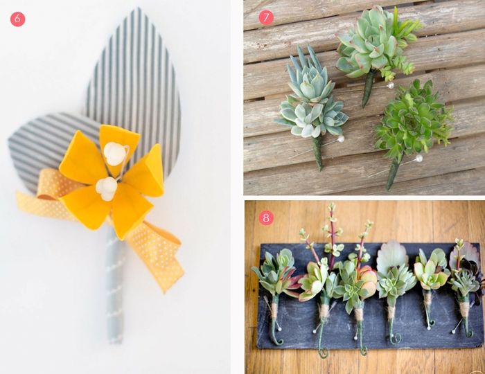 Boutonnieres para el novio