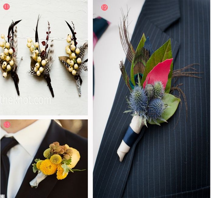 Boutonnieres para el novio