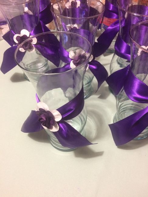 Mis floreritos para la boda del civil 