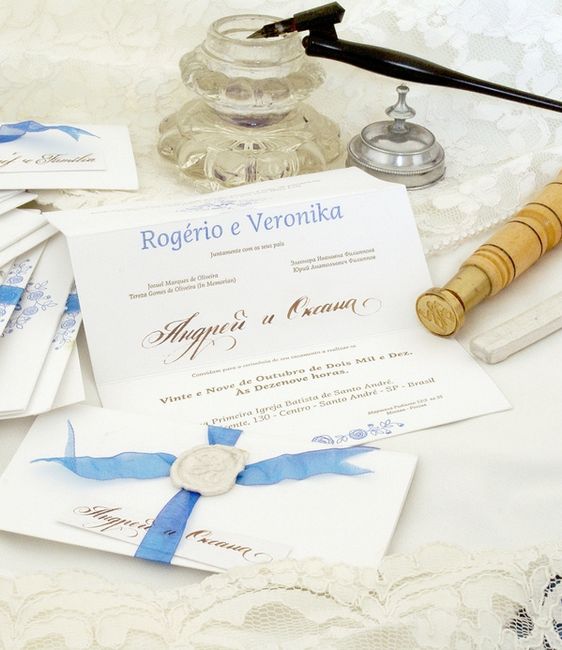 Invitaciones tono azul
