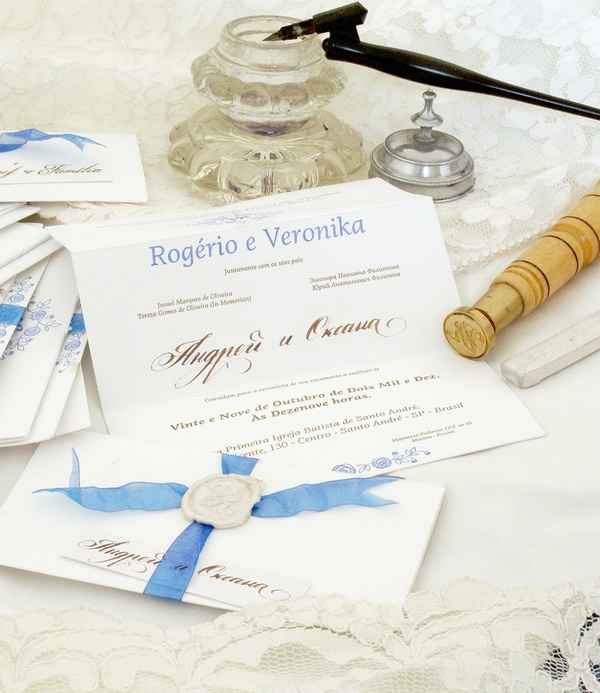Invitaciones tono azul