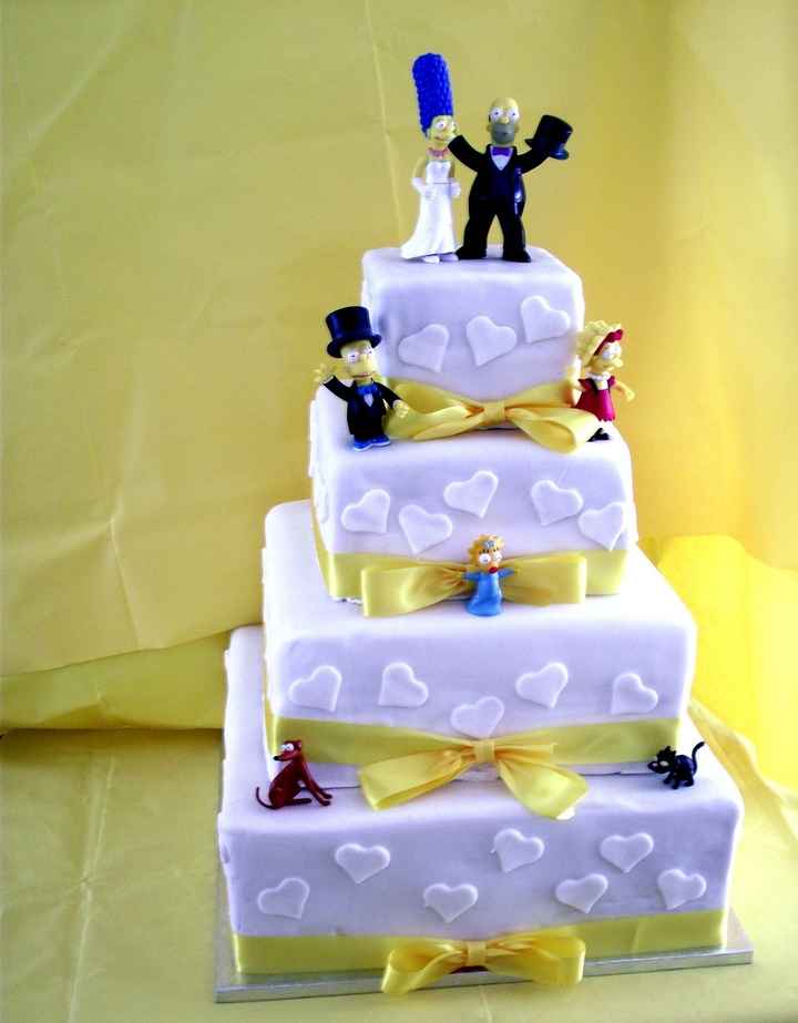 Pastel de bodas los simpsons