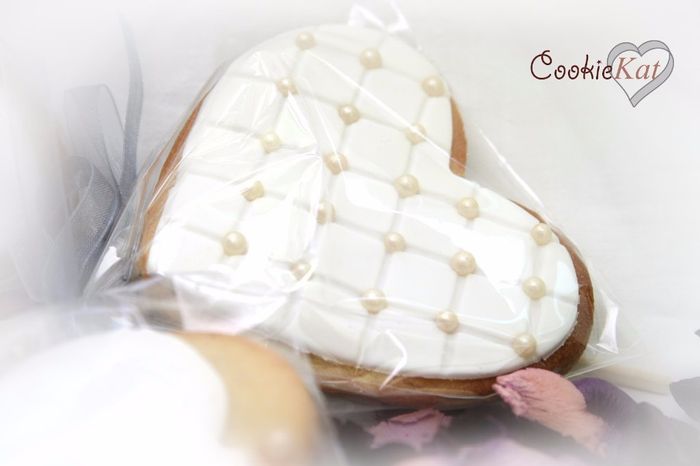 Galletas de corazón de recuerdo.