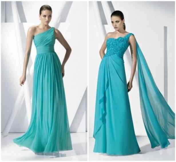 vestidos color turquesa